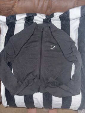 Gymshark Charcoal Full-Zip Training Jacket